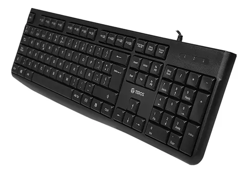 Teclado alámbrico negro