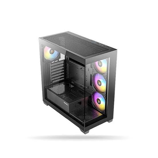 Case Mid Tower con Fuente de Poder 550W y Vidrio Templado