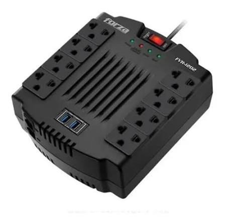 Estabilizador Automático de Voltaje Forza FVR-1202USB 1200VA/600W 8 Tomas (FVR-1202USB)
